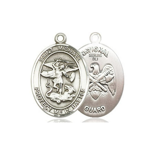 3/4 Inch Sterling Silver National Guard Pendant Military Medal 3/4 Inch Sterling Silver National Guard Pendant Military Medal